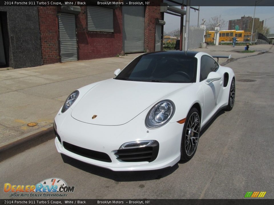 2014 Porsche 911 Turbo S Coupe White / Black Photo #2
