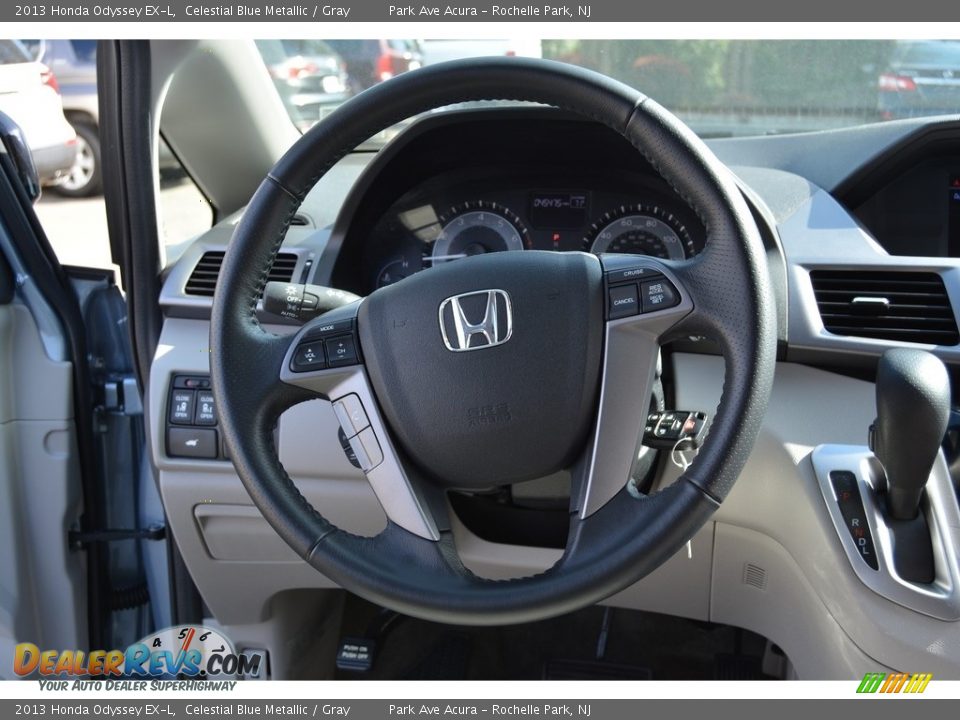 2013 Honda Odyssey EX-L Celestial Blue Metallic / Gray Photo #17