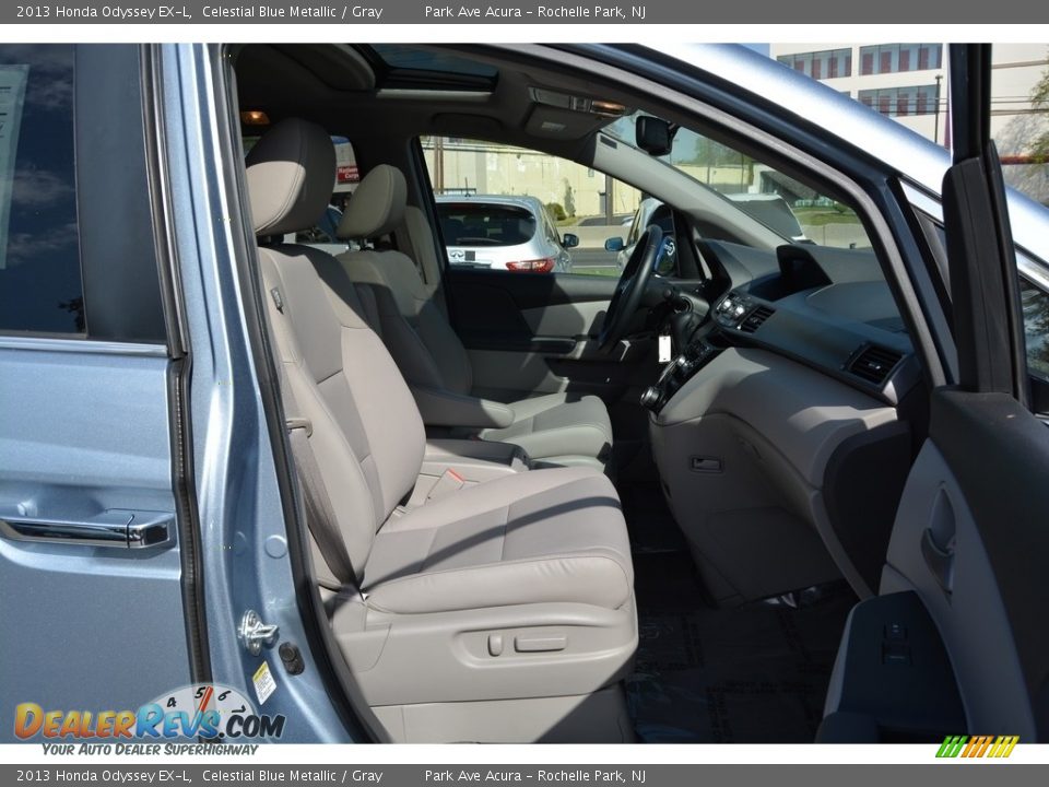 2013 Honda Odyssey EX-L Celestial Blue Metallic / Gray Photo #28