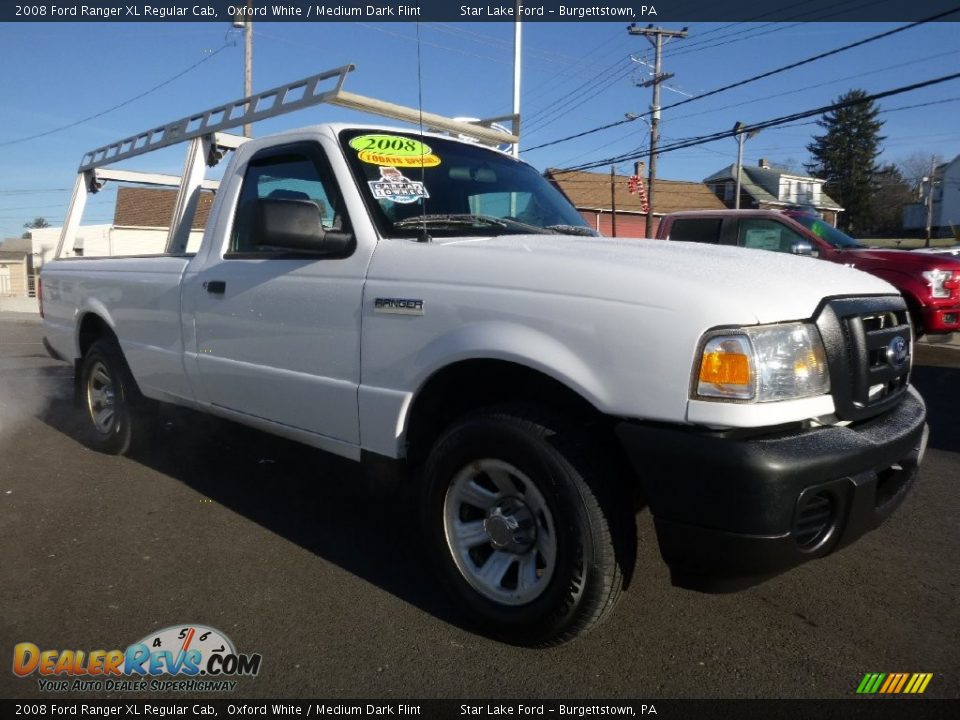 2008 Ford Ranger XL Regular Cab Oxford White / Medium Dark Flint Photo #3