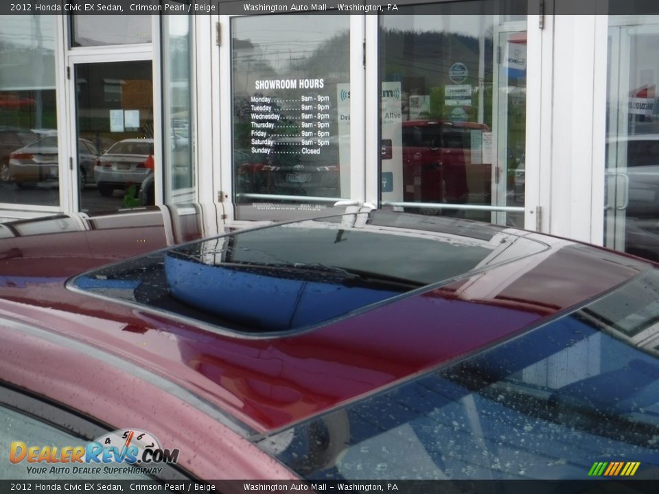 2012 Honda Civic EX Sedan Crimson Pearl / Beige Photo #4