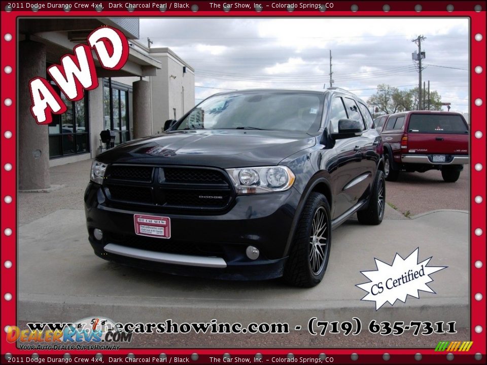 2011 Dodge Durango Crew 4x4 Dark Charcoal Pearl / Black Photo #1