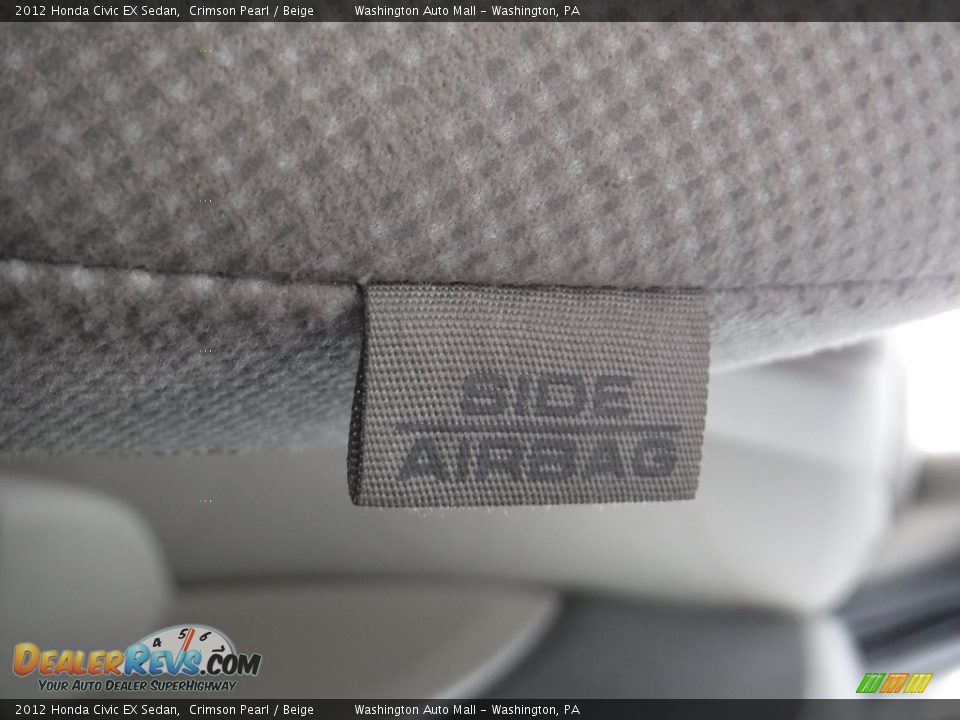 2012 Honda Civic EX Sedan Crimson Pearl / Beige Photo #15
