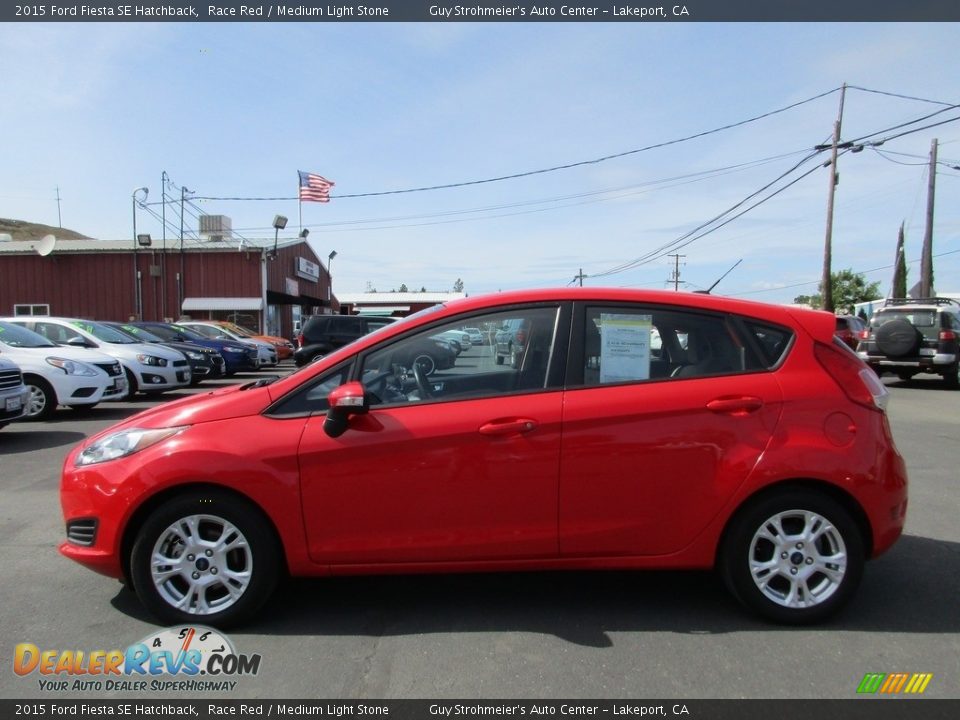 2015 Ford Fiesta SE Hatchback Race Red / Medium Light Stone Photo #4