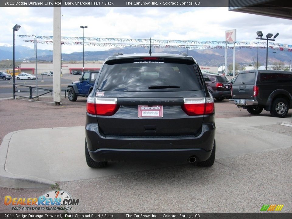 2011 Dodge Durango Crew 4x4 Dark Charcoal Pearl / Black Photo #4