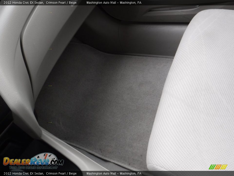 2012 Honda Civic EX Sedan Crimson Pearl / Beige Photo #17