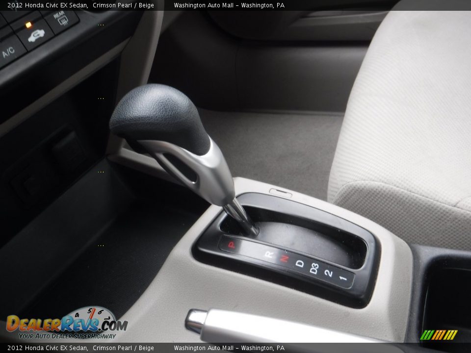 2012 Honda Civic EX Sedan Crimson Pearl / Beige Photo #18
