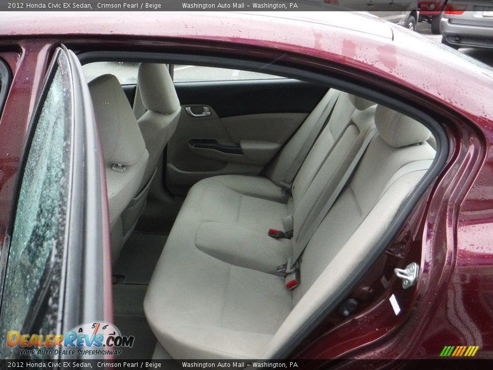 2012 Honda Civic EX Sedan Crimson Pearl / Beige Photo #19