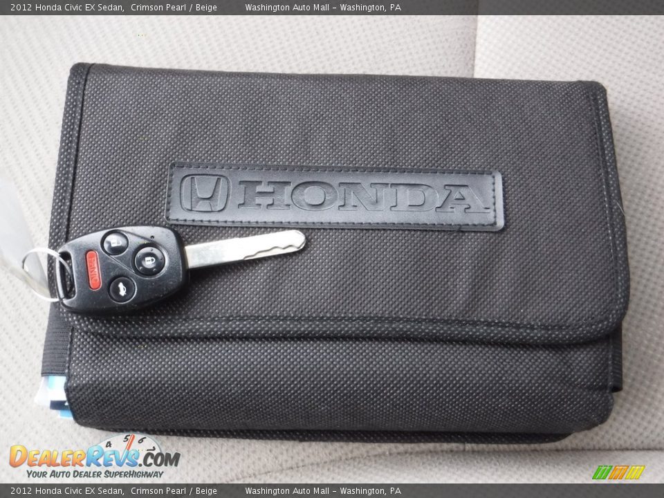 2012 Honda Civic EX Sedan Crimson Pearl / Beige Photo #20