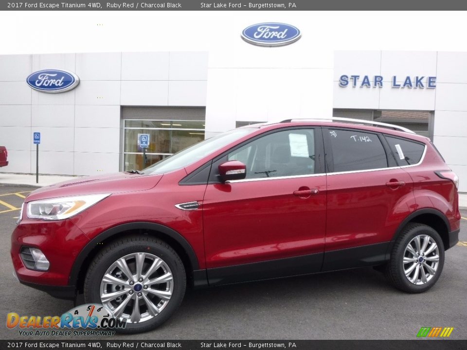 2017 Ford Escape Titanium 4WD Ruby Red / Charcoal Black Photo #1