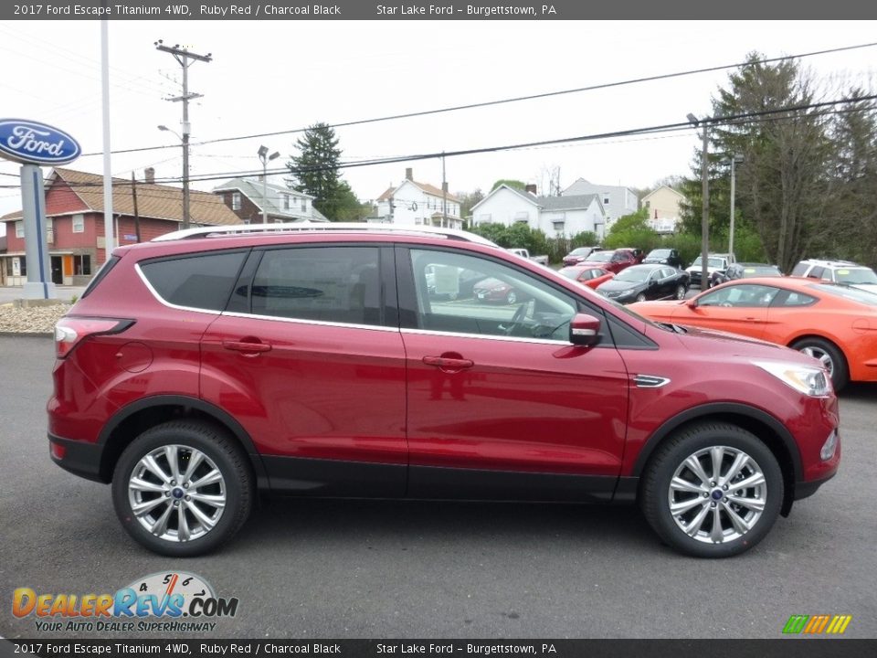 Ruby Red 2017 Ford Escape Titanium 4WD Photo #4
