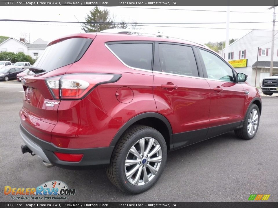 2017 Ford Escape Titanium 4WD Ruby Red / Charcoal Black Photo #5