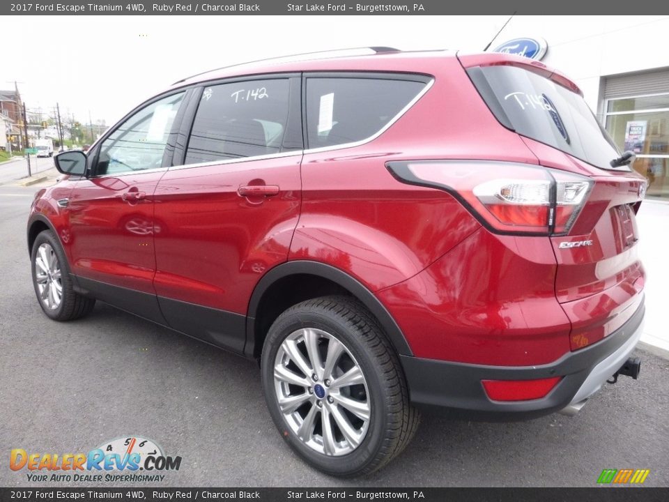 2017 Ford Escape Titanium 4WD Ruby Red / Charcoal Black Photo #7