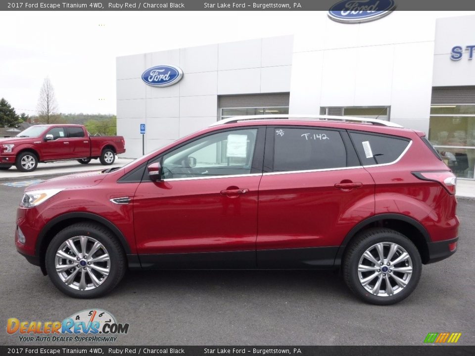 2017 Ford Escape Titanium 4WD Ruby Red / Charcoal Black Photo #8