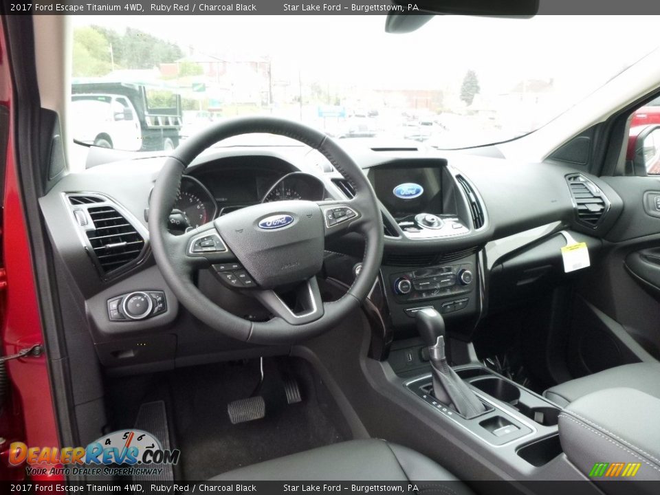 Charcoal Black Interior - 2017 Ford Escape Titanium 4WD Photo #11