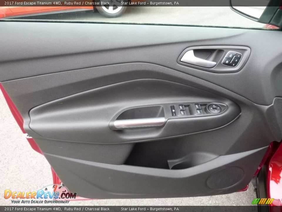 2017 Ford Escape Titanium 4WD Ruby Red / Charcoal Black Photo #12