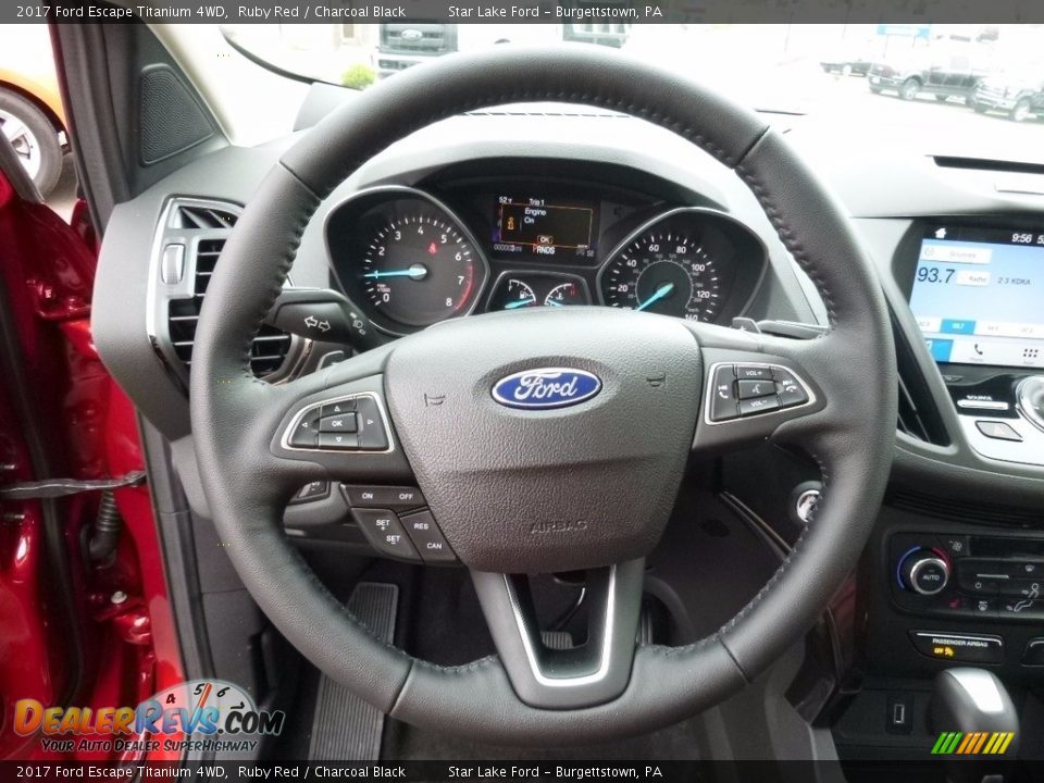 2017 Ford Escape Titanium 4WD Ruby Red / Charcoal Black Photo #15
