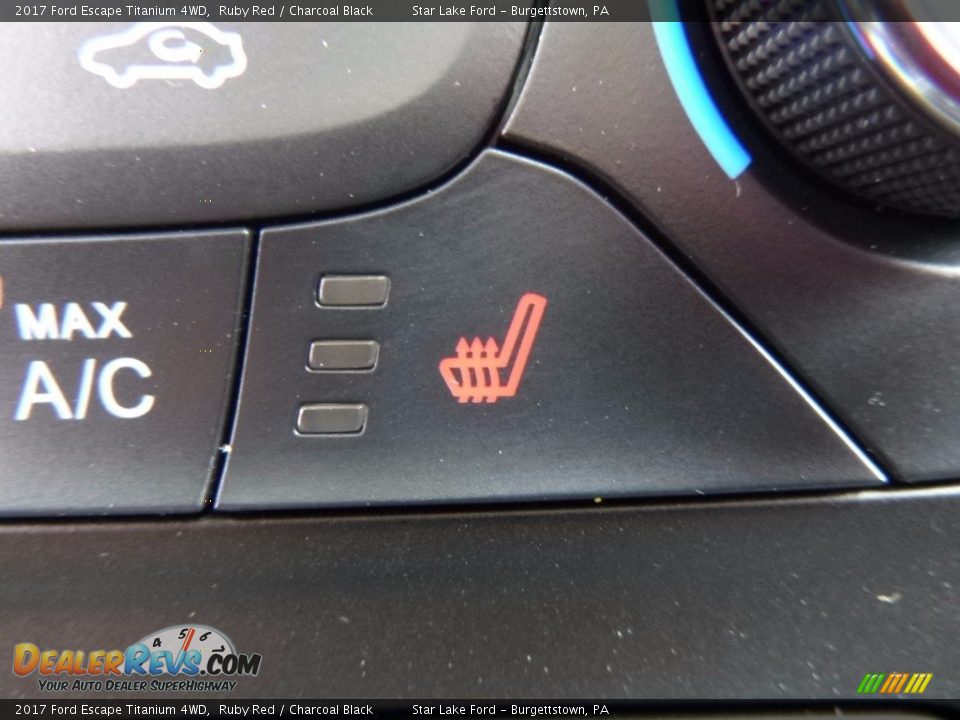 2017 Ford Escape Titanium 4WD Ruby Red / Charcoal Black Photo #16