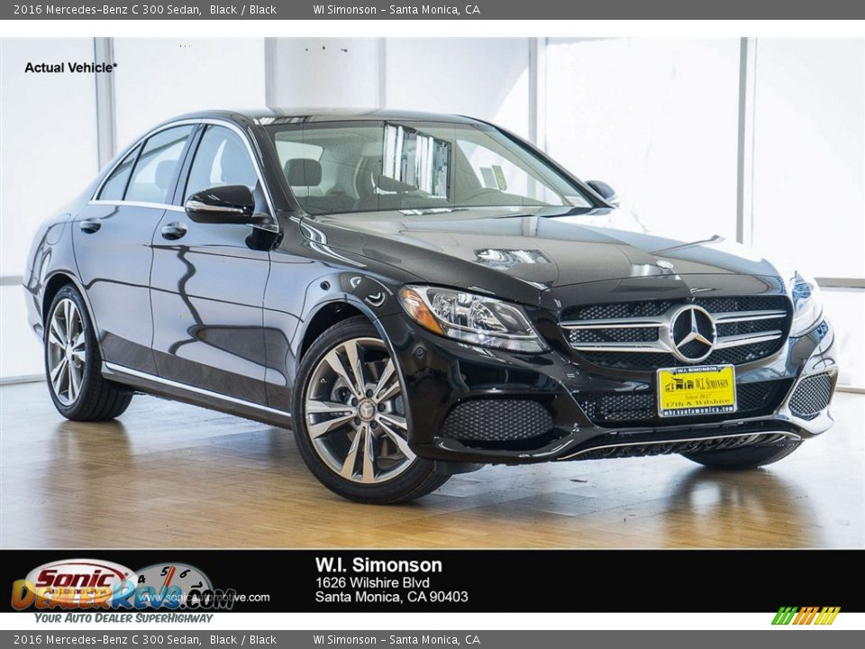 2016 Mercedes-Benz C 300 Sedan Black / Black Photo #1