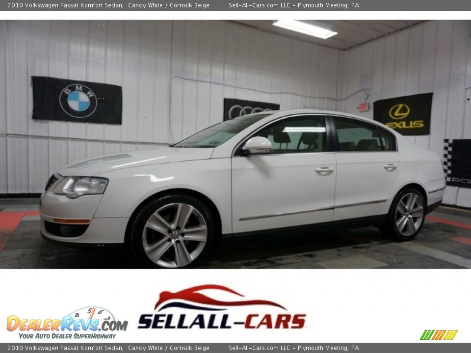 2010 Volkswagen Passat Komfort Sedan Candy White / Cornsilk Beige Photo #1