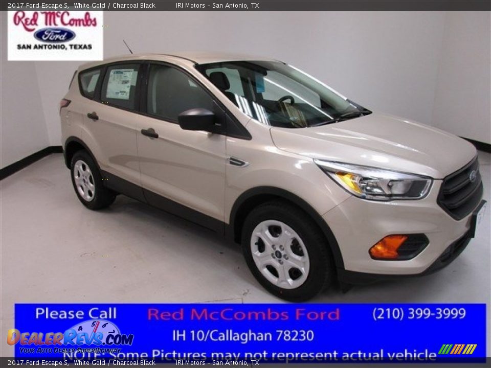 2017 Ford Escape S White Gold / Charcoal Black Photo #1