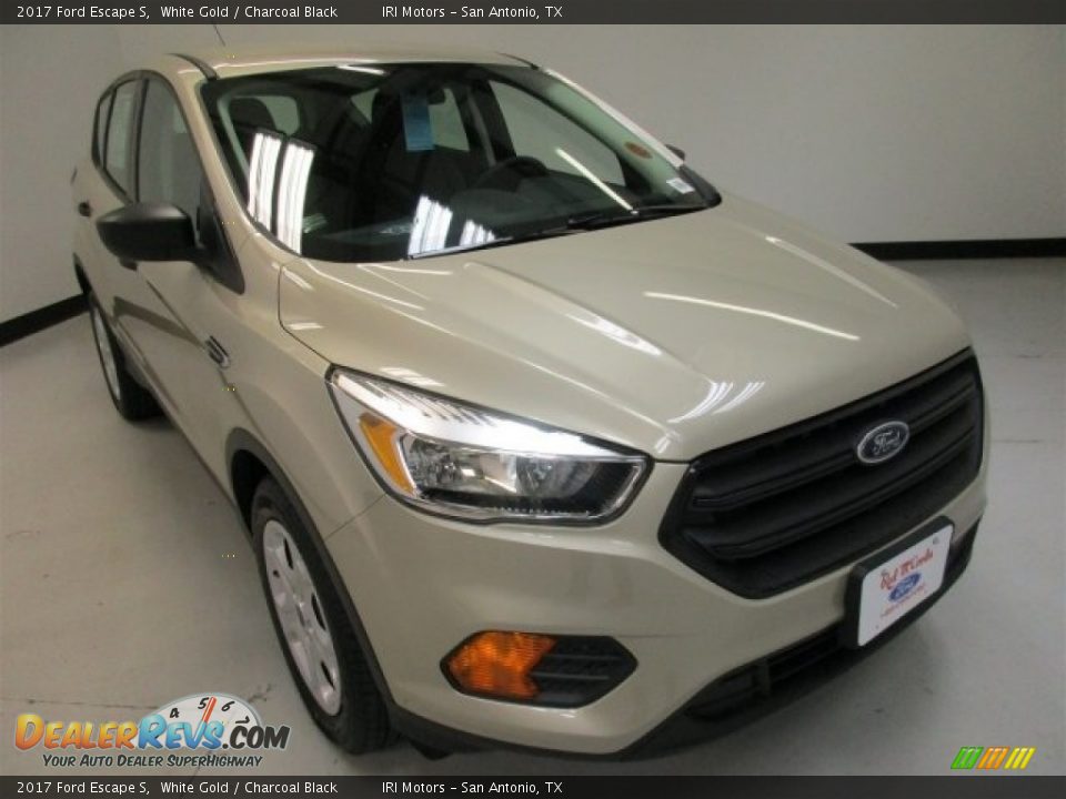 2017 Ford Escape S White Gold / Charcoal Black Photo #2