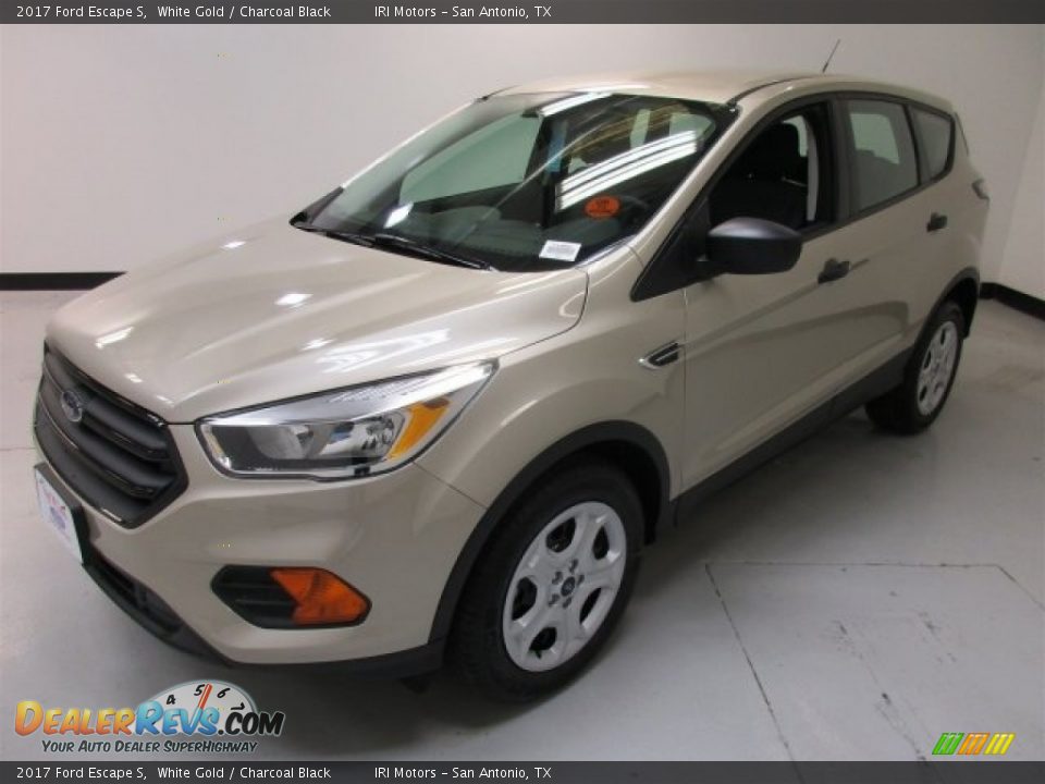 2017 Ford Escape S White Gold / Charcoal Black Photo #4