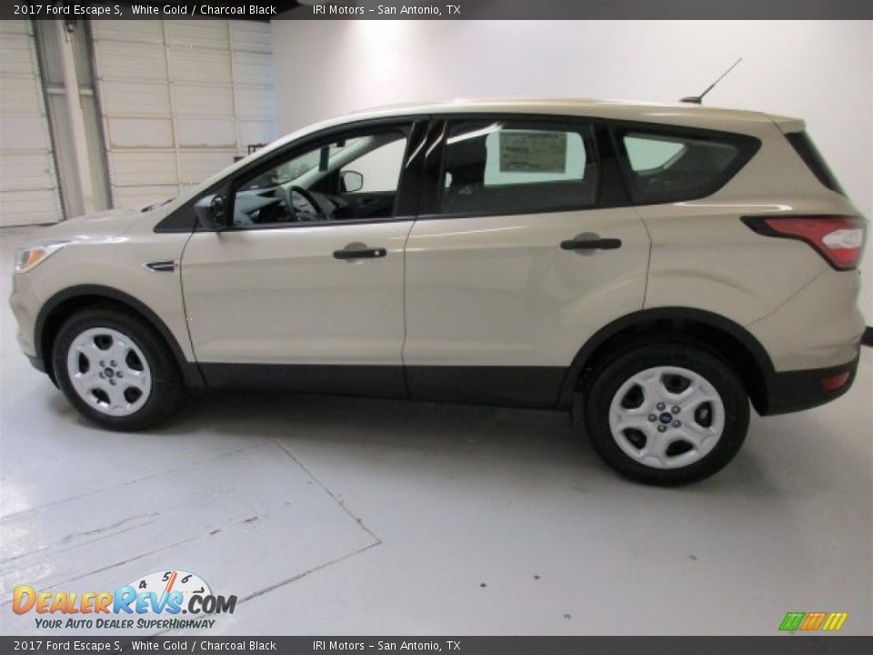 2017 Ford Escape S White Gold / Charcoal Black Photo #6