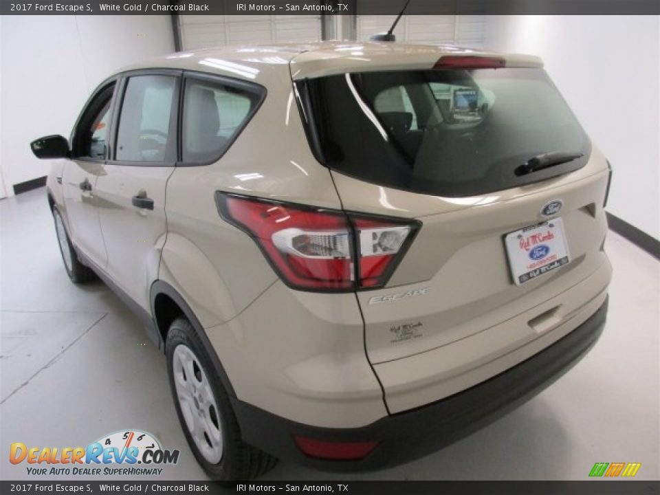 2017 Ford Escape S White Gold / Charcoal Black Photo #8