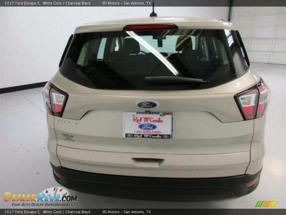 2017 Ford Escape S White Gold / Charcoal Black Photo #9