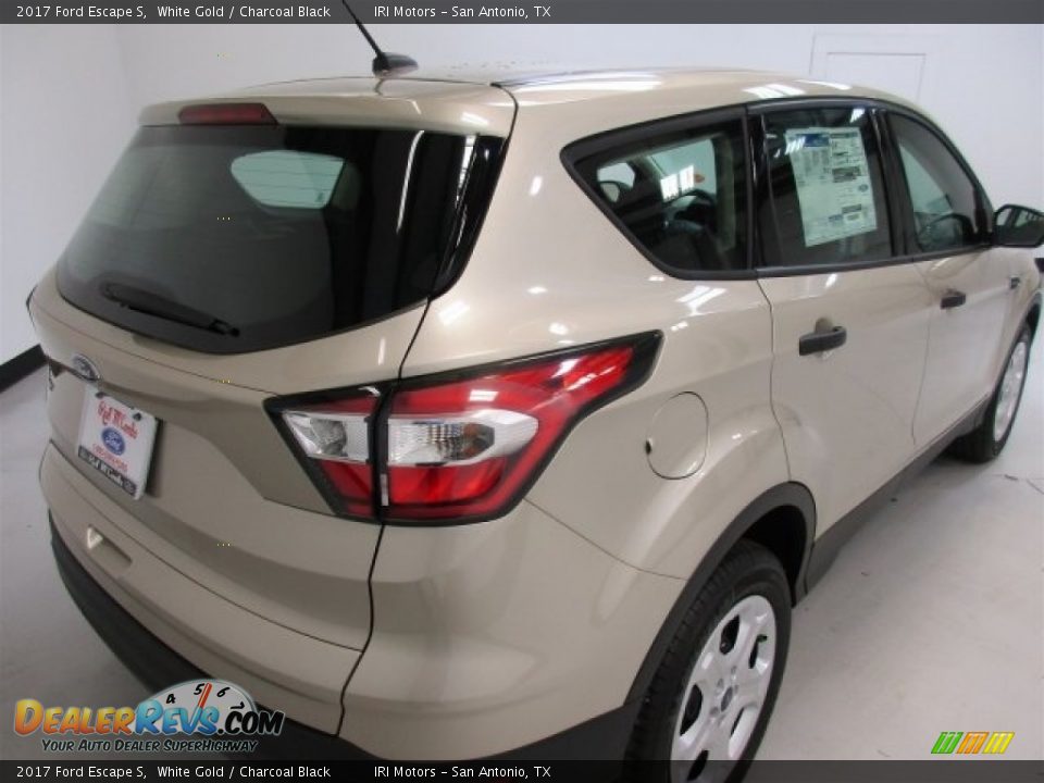 2017 Ford Escape S White Gold / Charcoal Black Photo #10