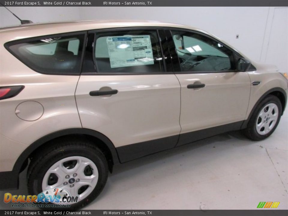 2017 Ford Escape S White Gold / Charcoal Black Photo #11