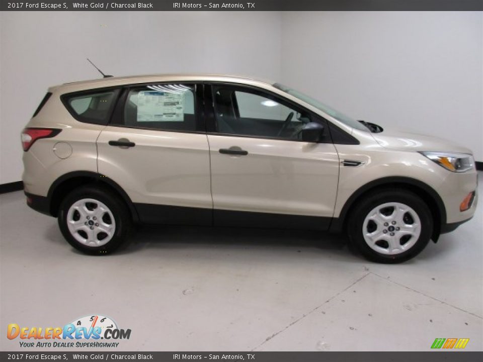 2017 Ford Escape S White Gold / Charcoal Black Photo #12