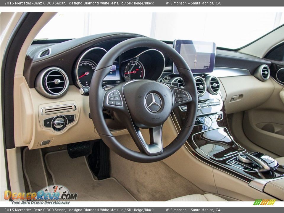 2016 Mercedes-Benz C 300 Sedan designo Diamond White Metallic / Silk Beige/Black Photo #5