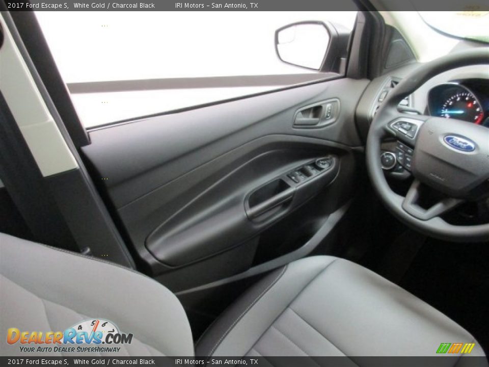 2017 Ford Escape S White Gold / Charcoal Black Photo #13