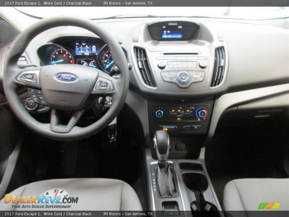 2017 Ford Escape S White Gold / Charcoal Black Photo #14