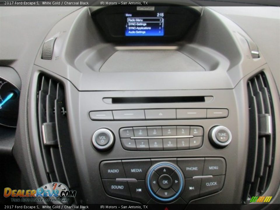 2017 Ford Escape S White Gold / Charcoal Black Photo #22