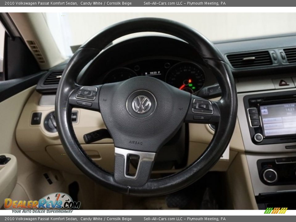 2010 Volkswagen Passat Komfort Sedan Candy White / Cornsilk Beige Photo #29