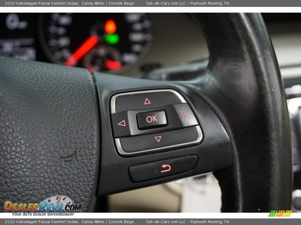 2010 Volkswagen Passat Komfort Sedan Candy White / Cornsilk Beige Photo #31