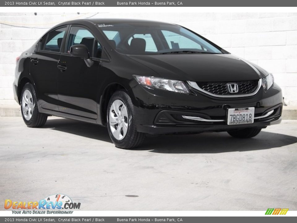 2013 Honda Civic LX Sedan Crystal Black Pearl / Black Photo #1