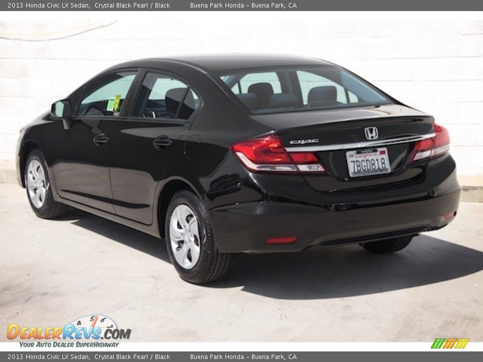 2013 Honda Civic LX Sedan Crystal Black Pearl / Black Photo #2