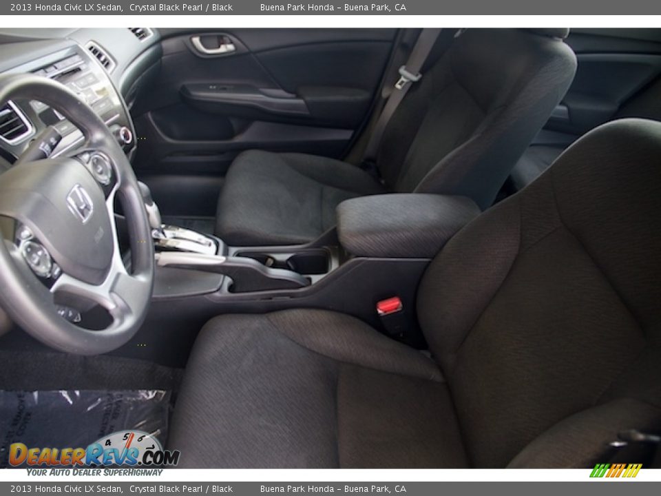 2013 Honda Civic LX Sedan Crystal Black Pearl / Black Photo #3