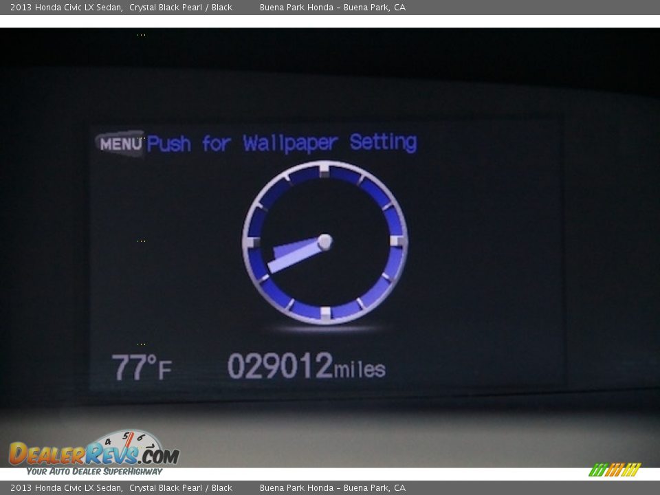 2013 Honda Civic LX Sedan Crystal Black Pearl / Black Photo #6