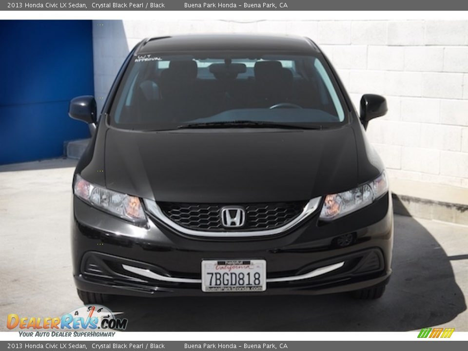 2013 Honda Civic LX Sedan Crystal Black Pearl / Black Photo #7