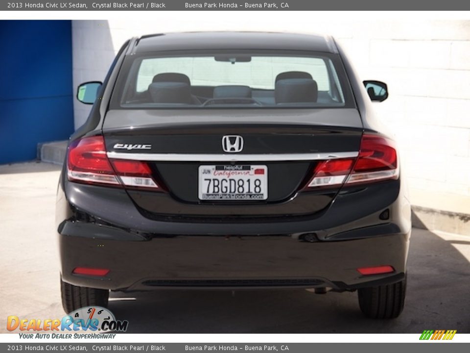 2013 Honda Civic LX Sedan Crystal Black Pearl / Black Photo #9