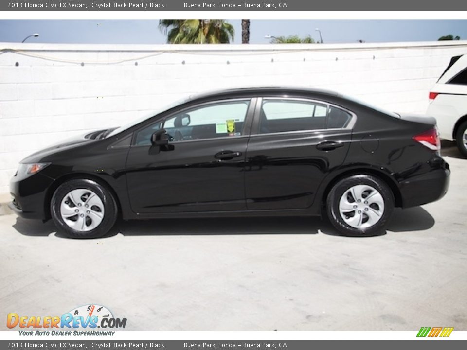 2013 Honda Civic LX Sedan Crystal Black Pearl / Black Photo #10