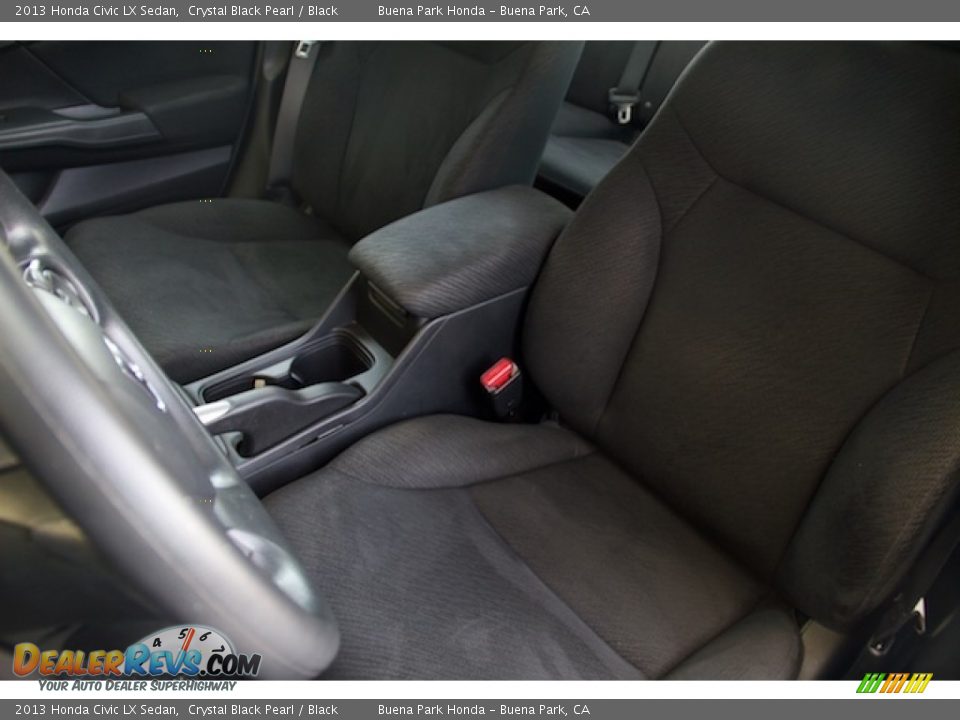 2013 Honda Civic LX Sedan Crystal Black Pearl / Black Photo #12