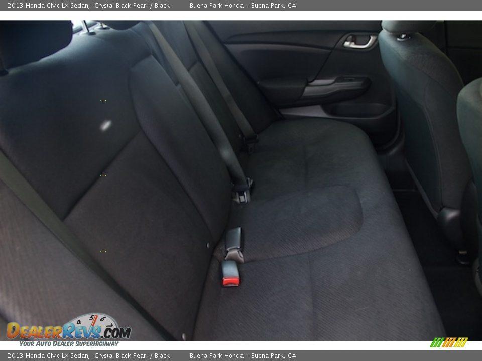 2013 Honda Civic LX Sedan Crystal Black Pearl / Black Photo #14