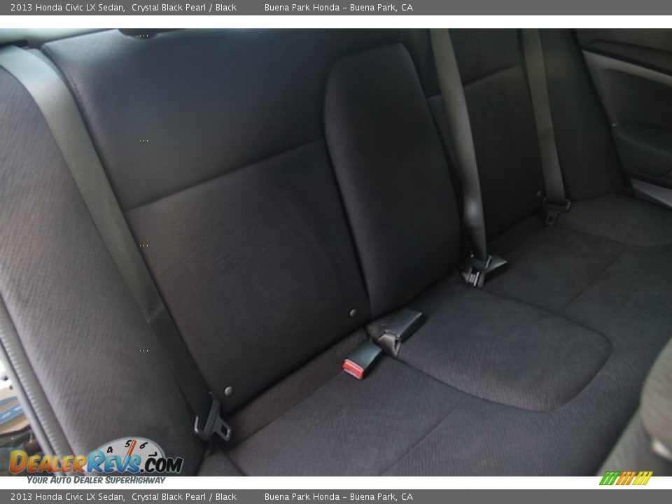 2013 Honda Civic LX Sedan Crystal Black Pearl / Black Photo #15