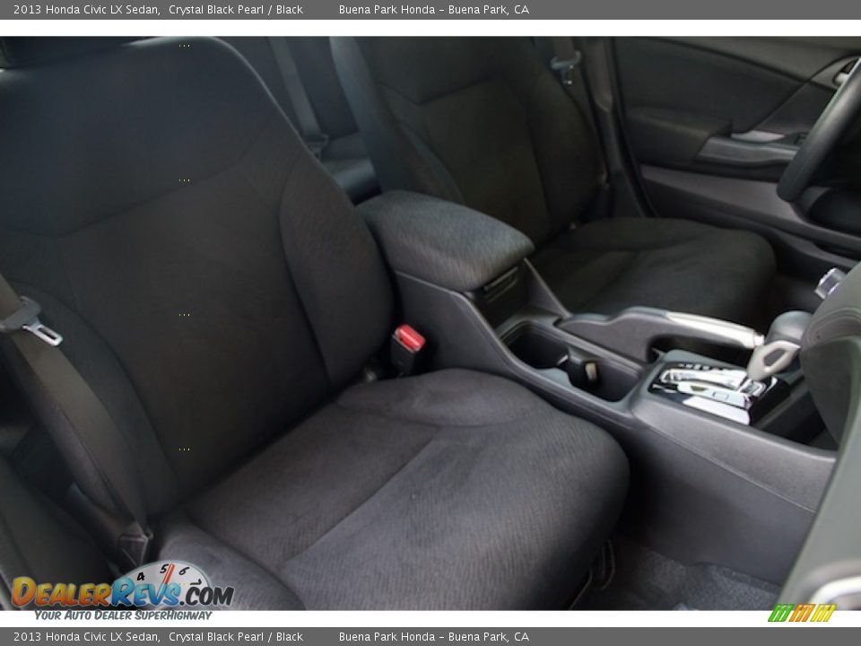 2013 Honda Civic LX Sedan Crystal Black Pearl / Black Photo #17